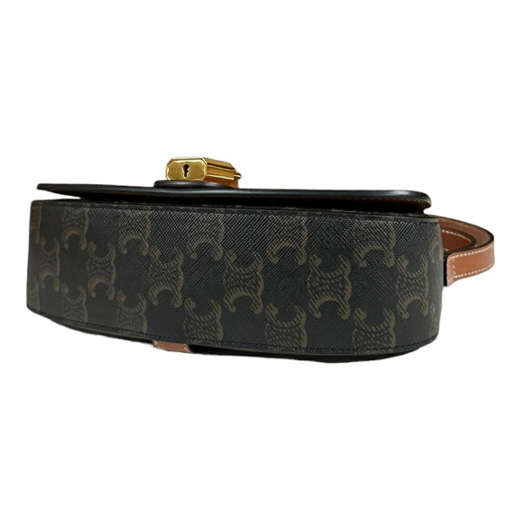 Celine Triomphe Canvas Shoulder Bag Brown - Picture 5 of 6